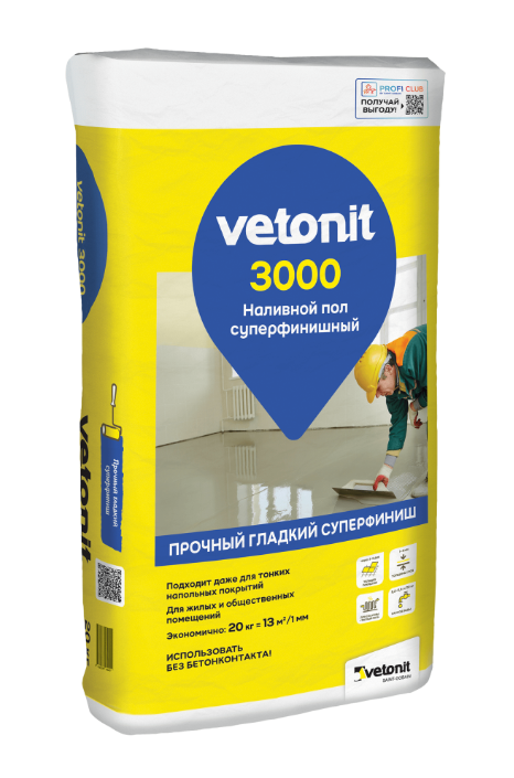 Vetonit 3000 Суперфинишный наливной пол