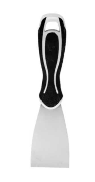 Шпатель сбалансированный Decor "Black White", длина 40 мм, ширина 100 мм, толщина 1 мм, двухкомпонентная ручка, нержавеющая сталь
